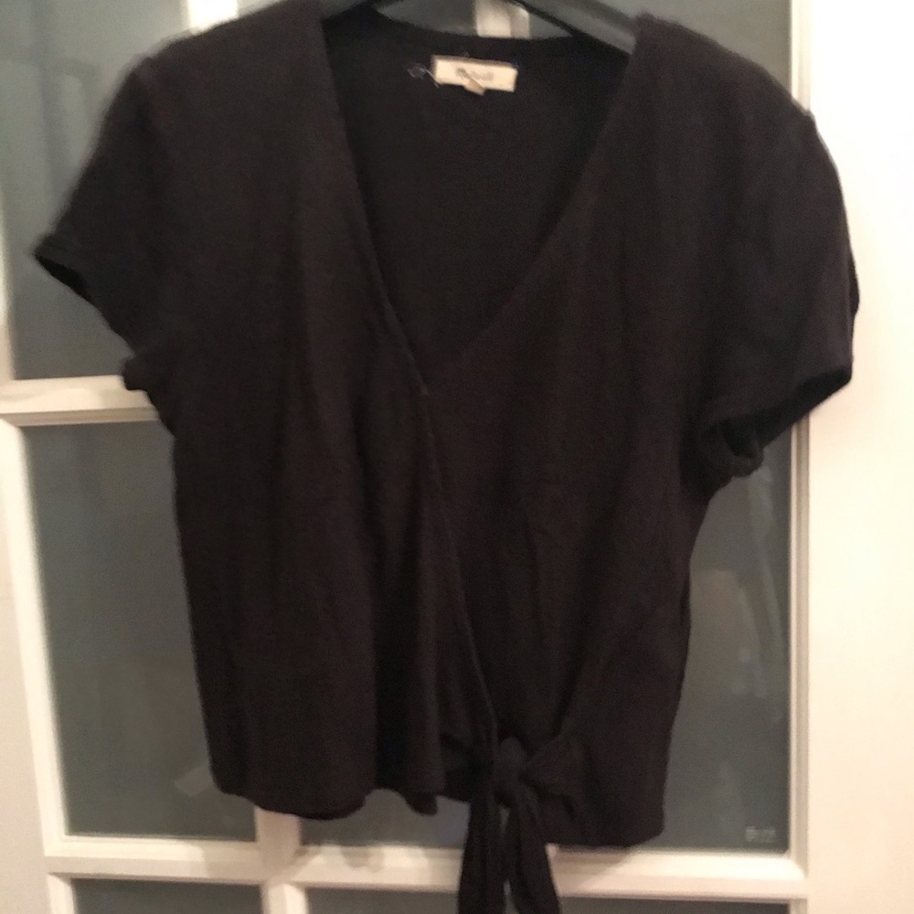 Madewell Knit Tie Front Top